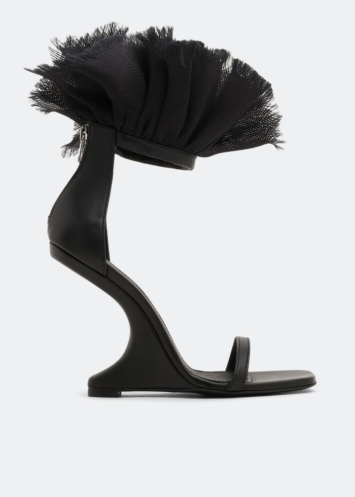 【正規品】Rick Owens ブラック Cantilever オーバーニーブーツ Rick Owens Cantilever stretch knee boots for Women - Black