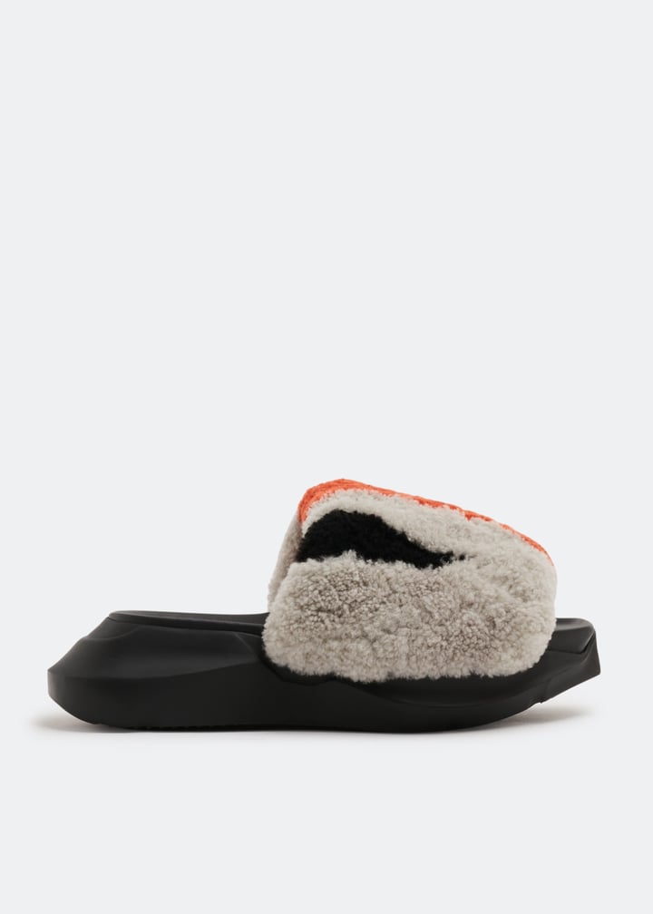 Rick Owens Geth puffer slides for Women - Black in USA