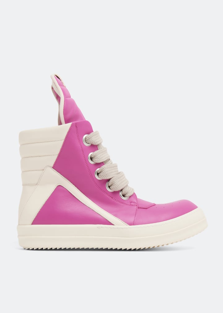 靴 Rickowens Pink Geobasket Sneakers Rick Owens Geobasket high-top sneakers for Men - Pink in UAE