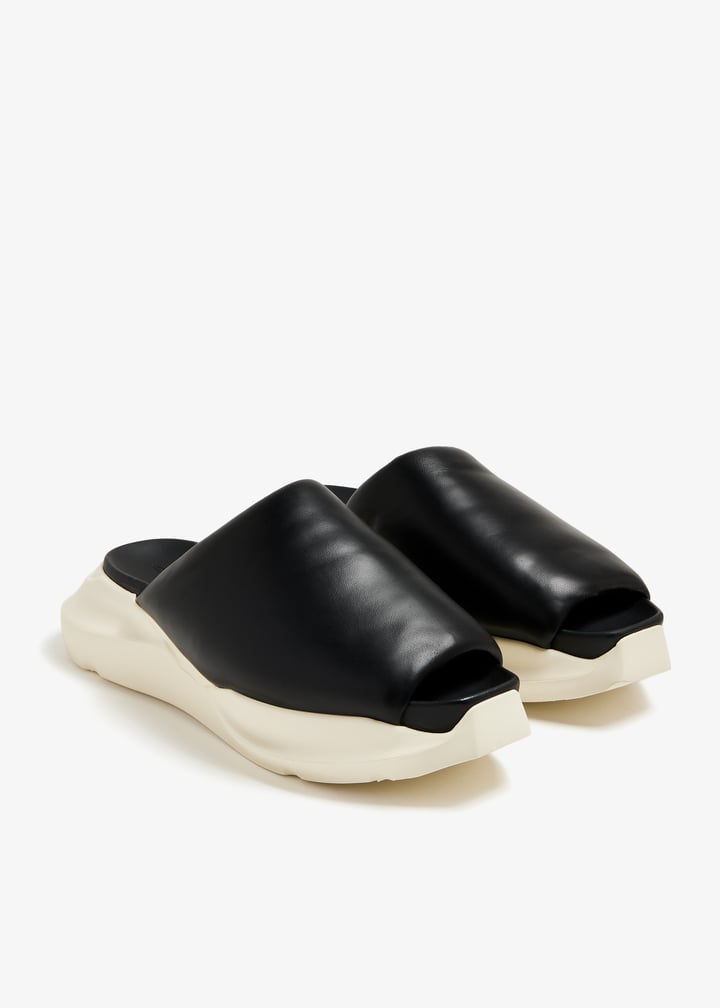Rick Owens GETH PUFFER SLIDE サンダル EU43 Rick Owens Women's Geth Puffer Slide Sneakers in Black Rick