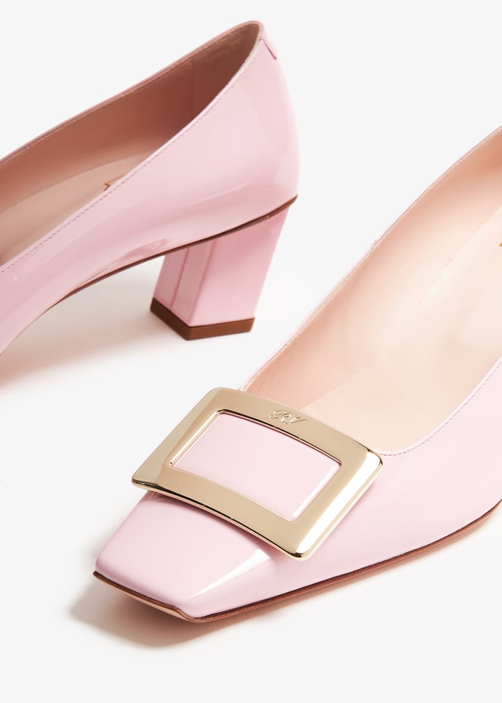 Roger Vivier Belle vivier ベージュハイヒール Belle Vivier leather slingback pumps in beige - Roger Vivier