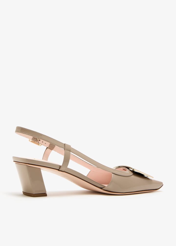 【関税込み】ROGER VIVIER Belle Viver' slingback Belle Vivier Slingback Ballerinas in leather Off White Woman