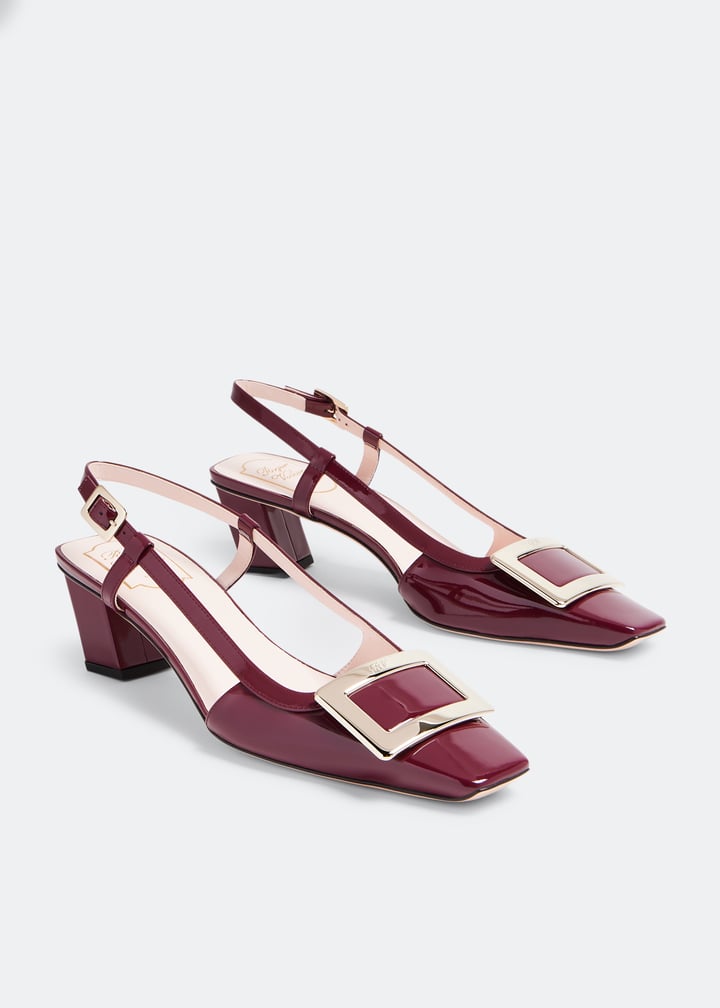 フラットシューズ ROGER VIVIER BELLE VIVIER BORDEAUX SUEDE SLINGBACK FLATS Roger Vivier Belle Vivier slingback pumps for Women