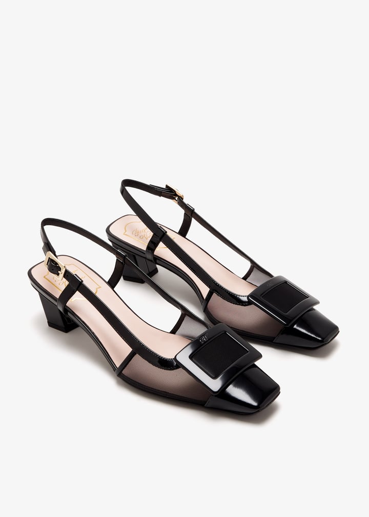【関税&送料込】Roger Vivier Slingback Mesh Pumps Roger Vivier Belle Vivier Mesh Buckle Slingback Pumps