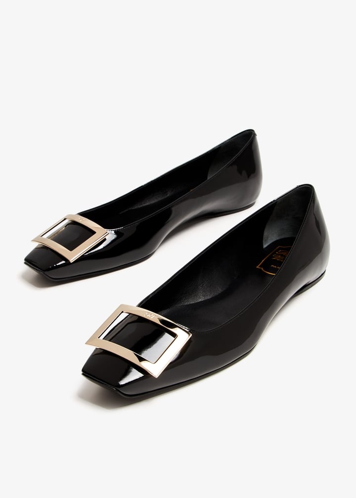 フラットシューズ Roger Vivier Trompette Ballerinas Black RVW40415280 D1PB999 Trompette Ballerinas in patent leather Black Woman