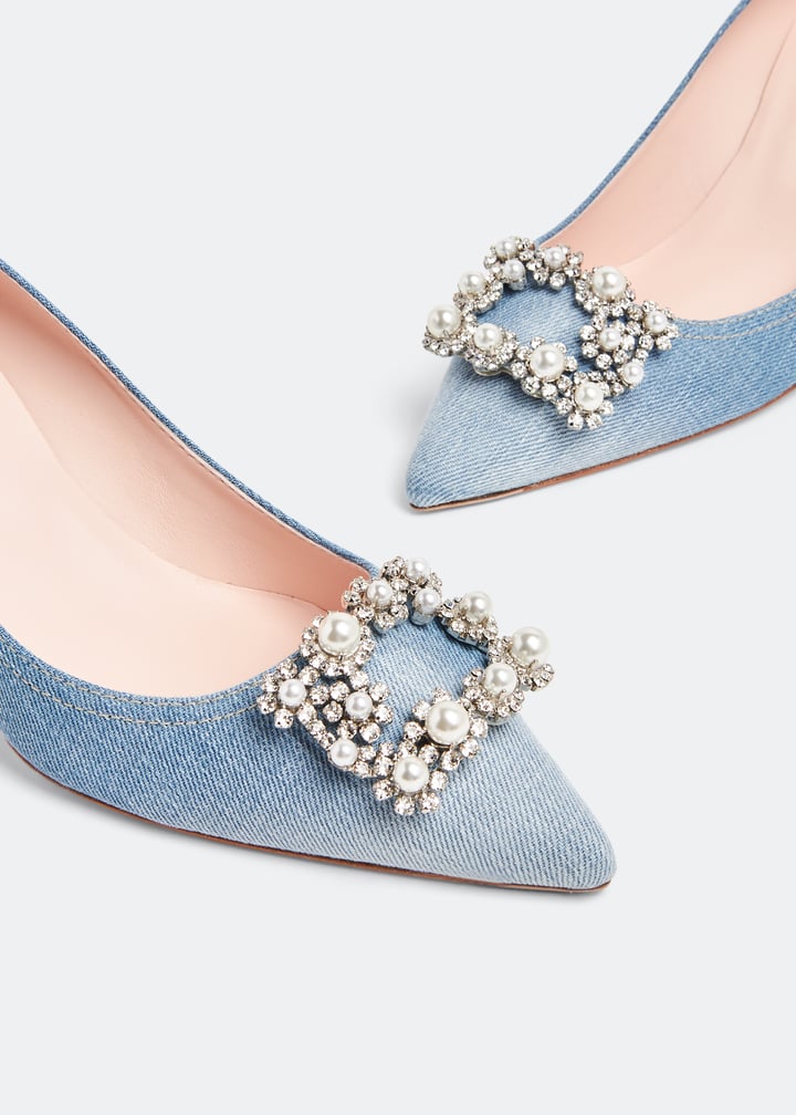 Roger Vivier Flower strass pearl pumps for Women - Blue in UAE | Level ...