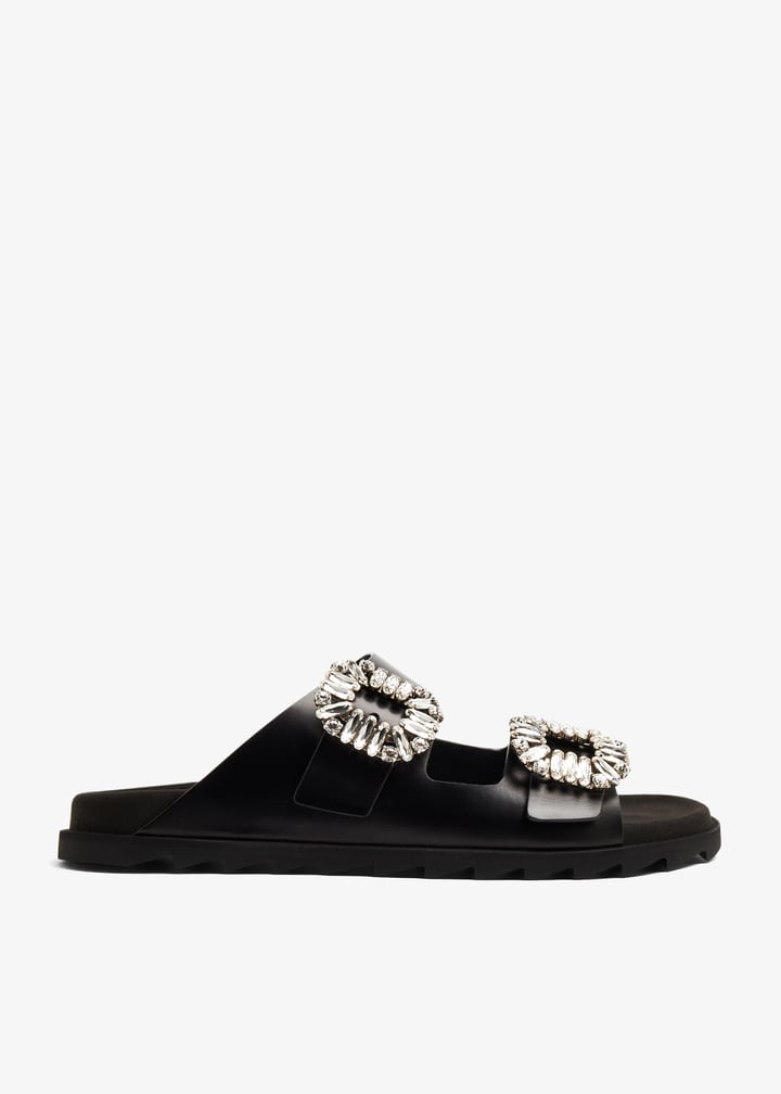Roger Vivier◆ STRASS BUCKLE ◆ ベルベット エスパドリーユ ROGER VIVIER ロジェ ヴィヴィエ サンダル ストラスバックル