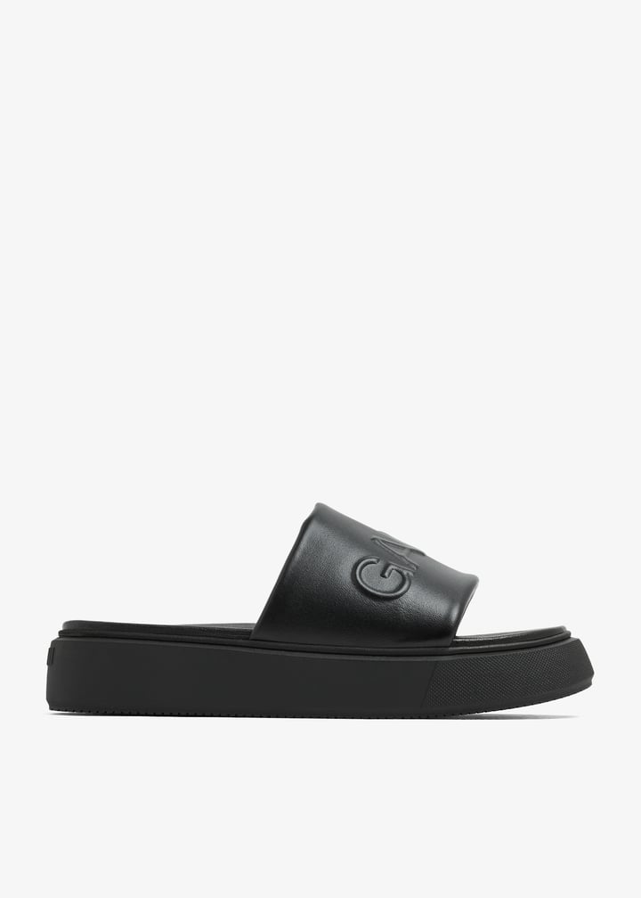 Ganni Sport Mix slide sandals for Women - Black in UAE