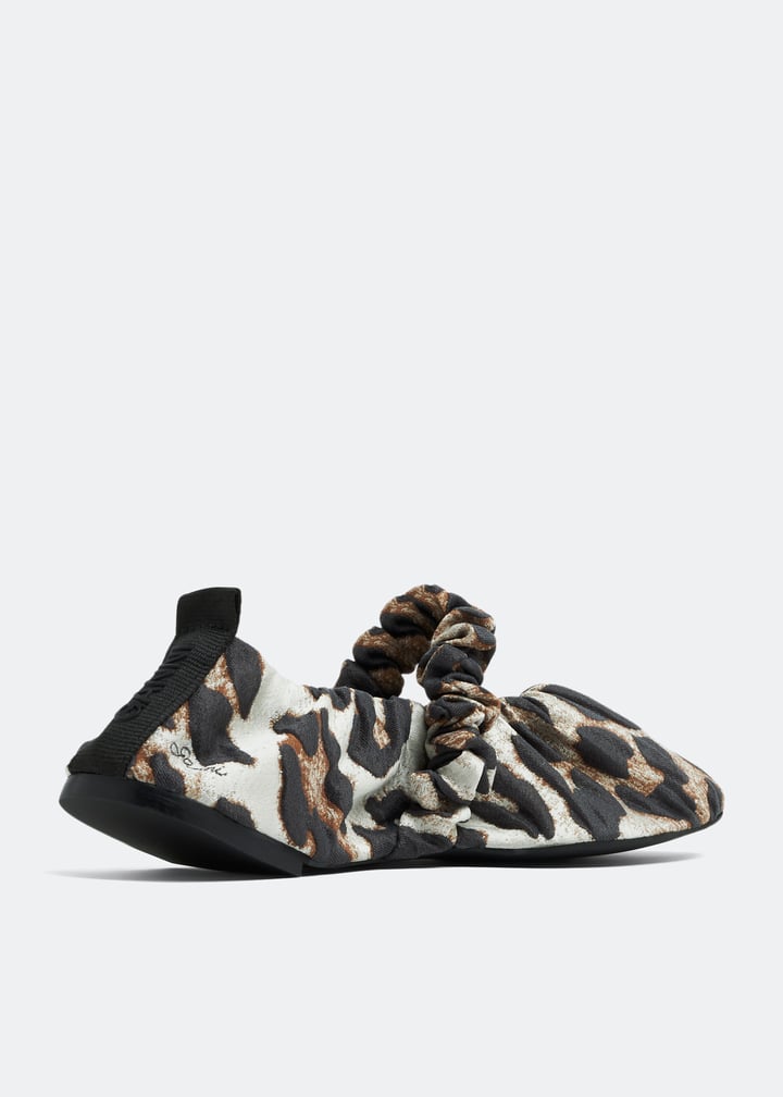 Ganni Scrunchie ballerinas for Women - Animal Printed in UAE