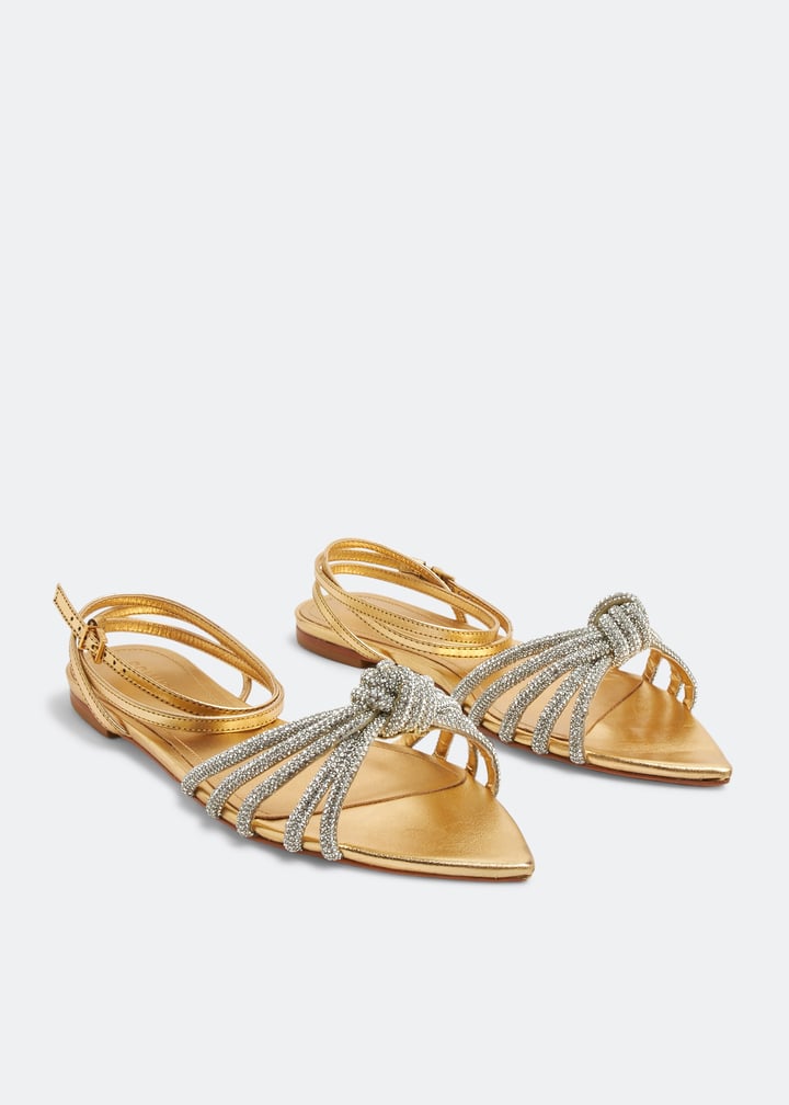 Dot Tule Sandals 新品未使用 Schutz Knotted flat sandals for Women - Gold in UAE | Level