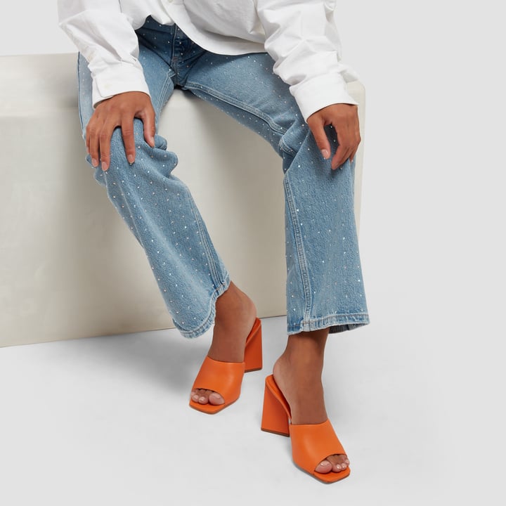 Schutz Lizah mules for Women - Orange in Qatar | Level Shoes