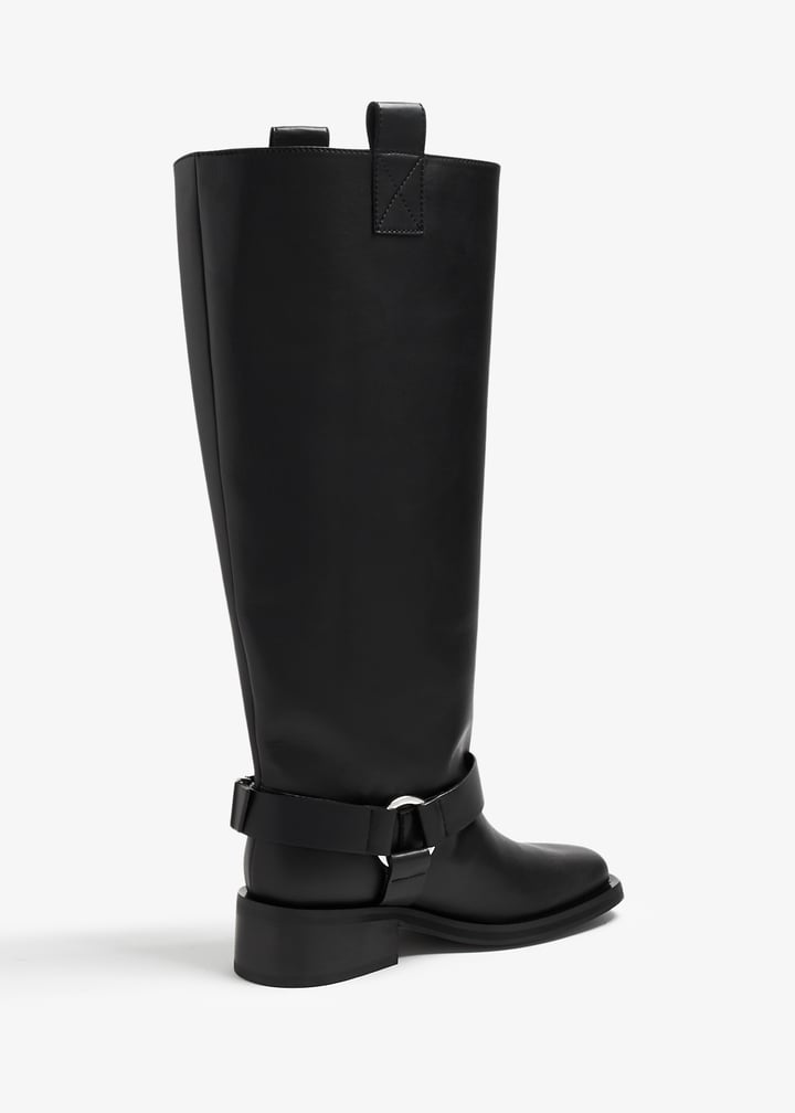 Ganni Biker under-knee boots for Women - Black in USA