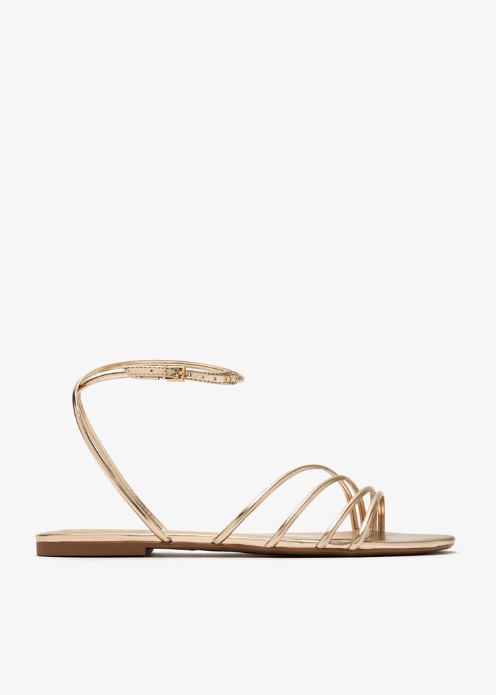 Schutz Inez sandals for Women - Gold in USA | Level Shoes