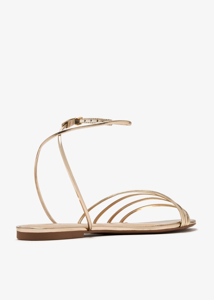 Schutz Inez sandals for Women - Gold in USA | Level Shoes