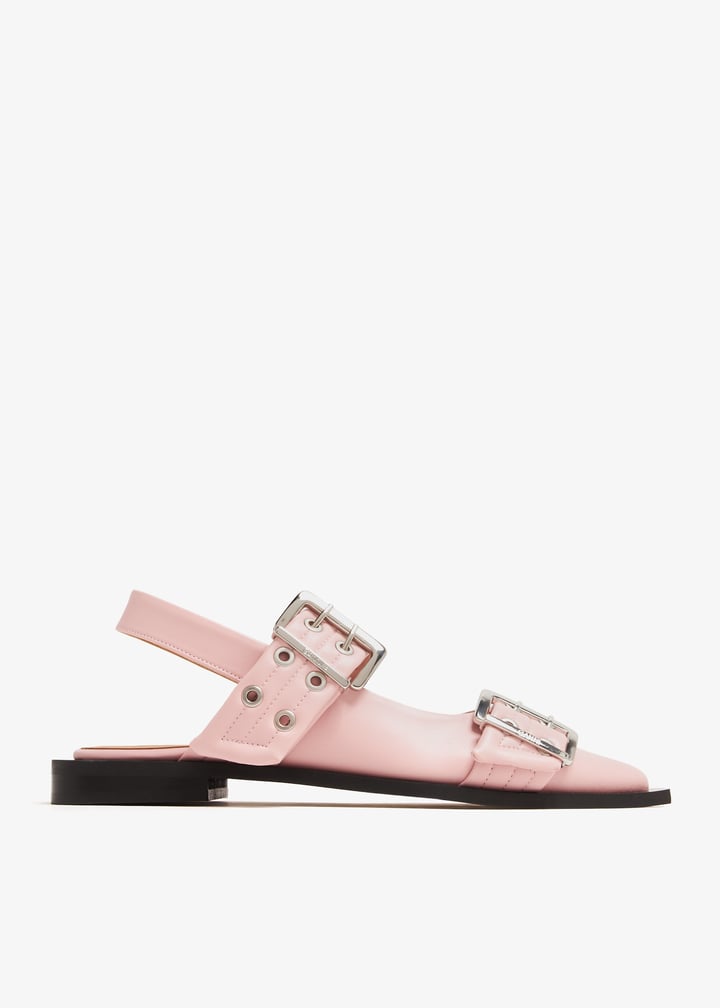 Ganni Buckle ballerinas for Women - Pink in UAE | Level Shoes