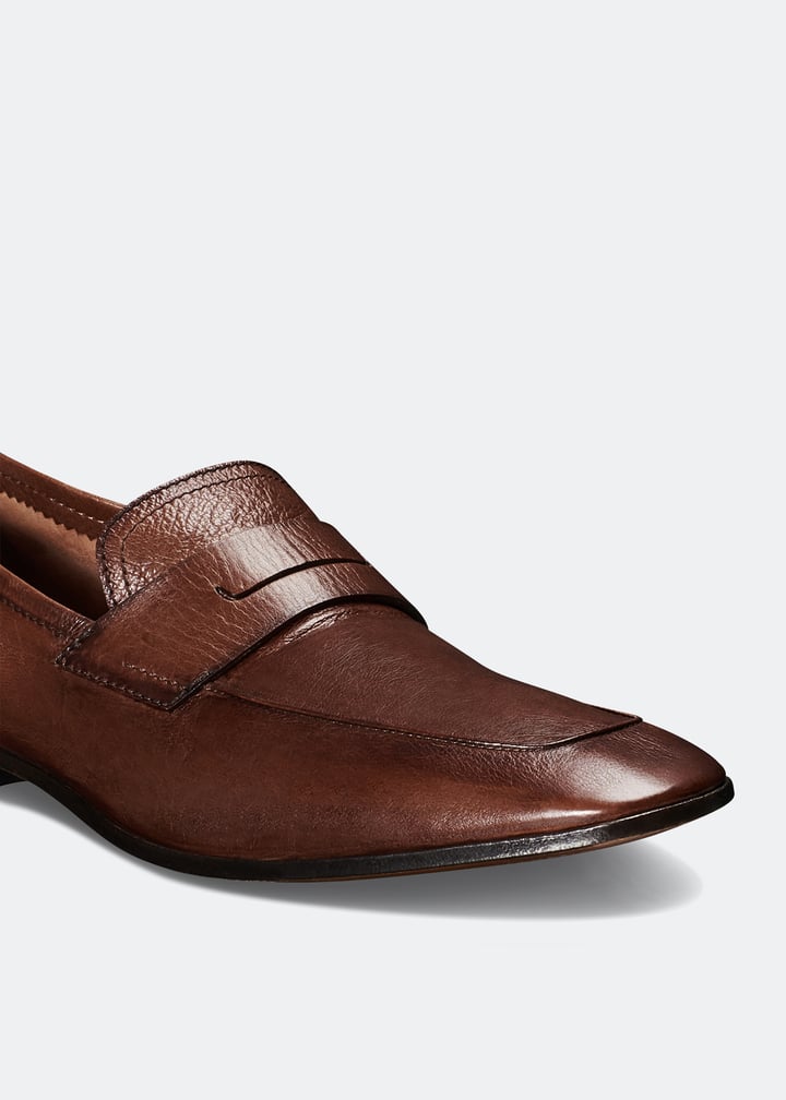 Berluti Lorenzo Kangaroo leather loafers for Men - Brown in