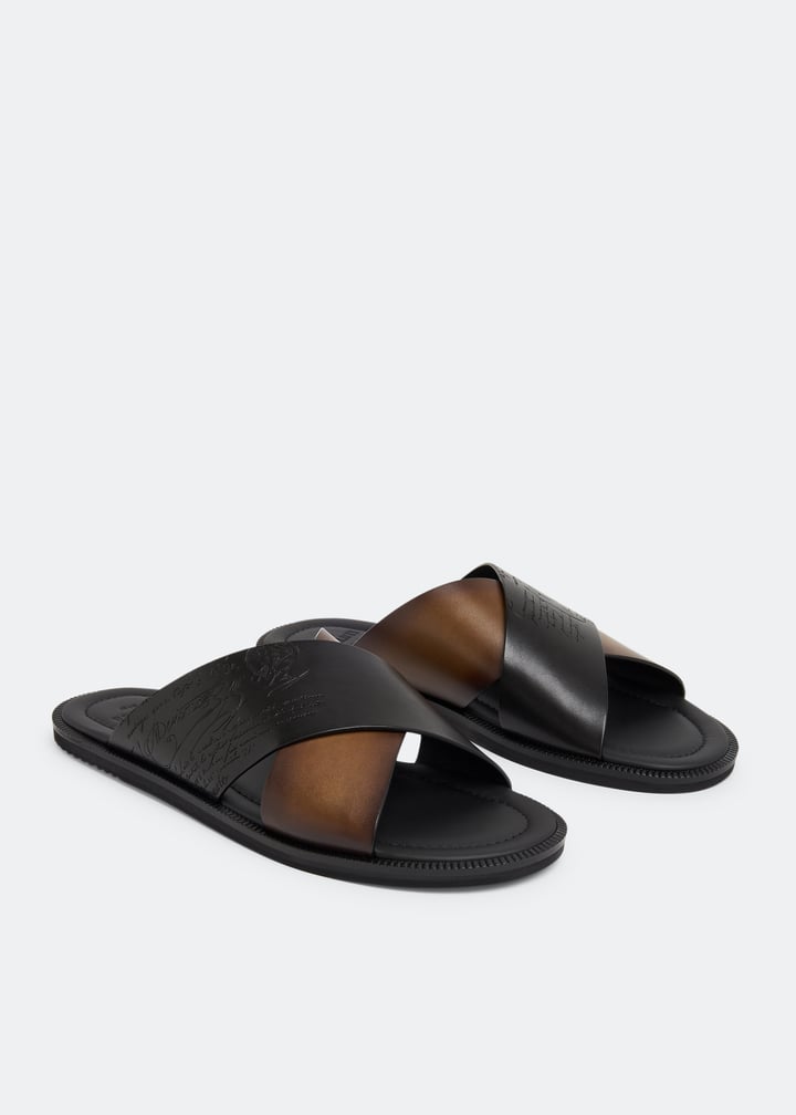 Berluti Sifnos sandals for Men Brown in UAE Level Shoes