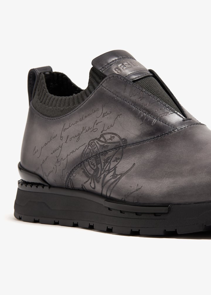 Berluti Fast Track leather sneakers for Men - Grey in UAE