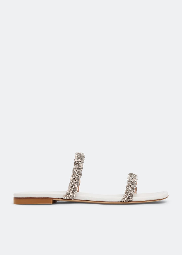Stuart Weitzman Addison flat sandals for Women - White in USA | Level Shoes