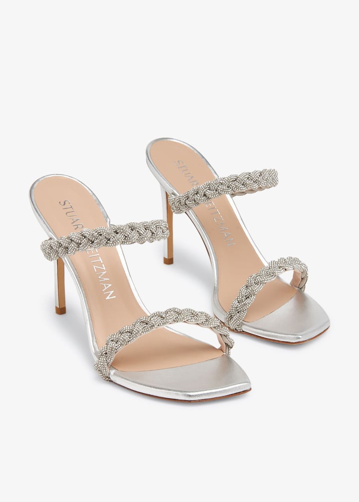 Stuart Weitzman Addison 100 sandals for Women - Silver in UAE | Level Shoes
