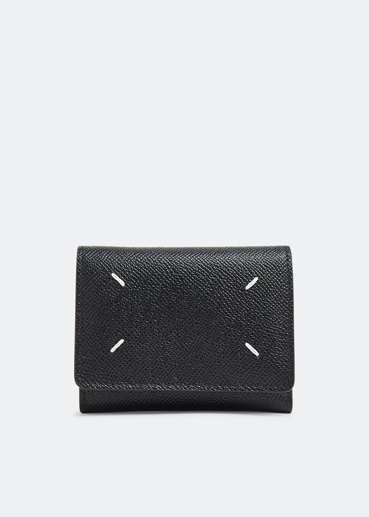 Maison Margiela Zip compact tri-fold wallet for Men - Black