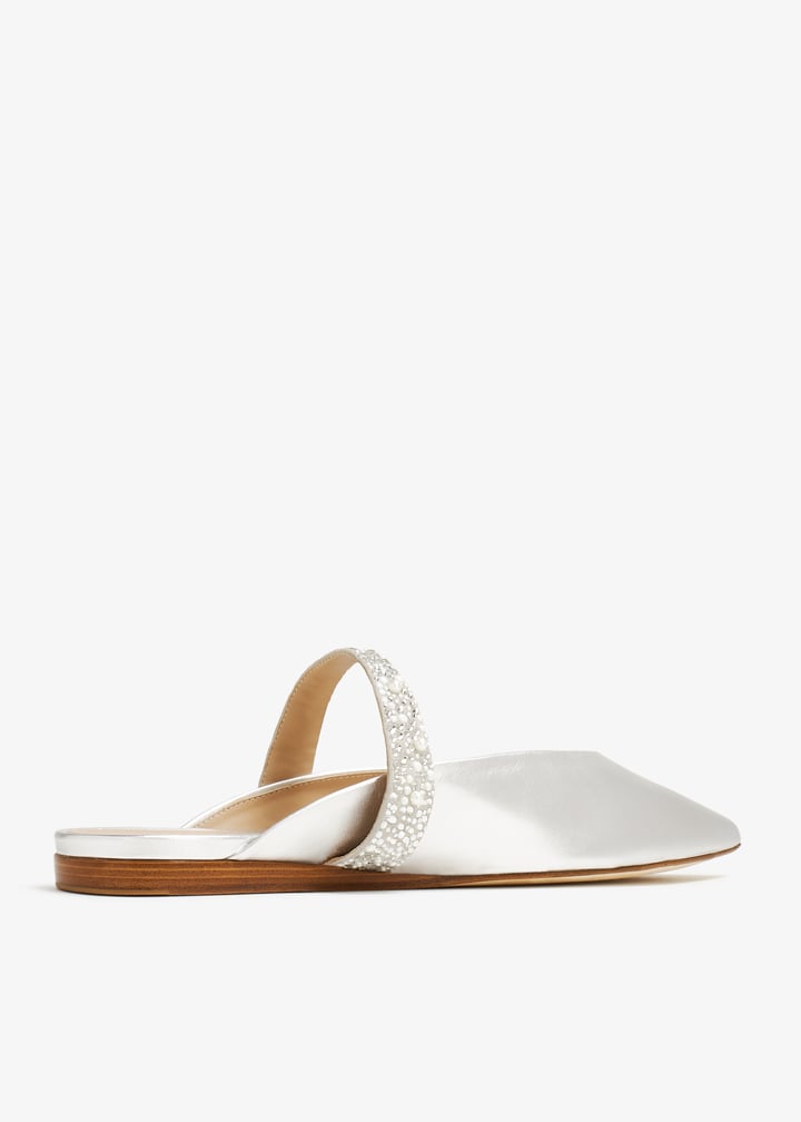 Stuart Weitzman Royale Pearl flat mules for Women Silver in UAE