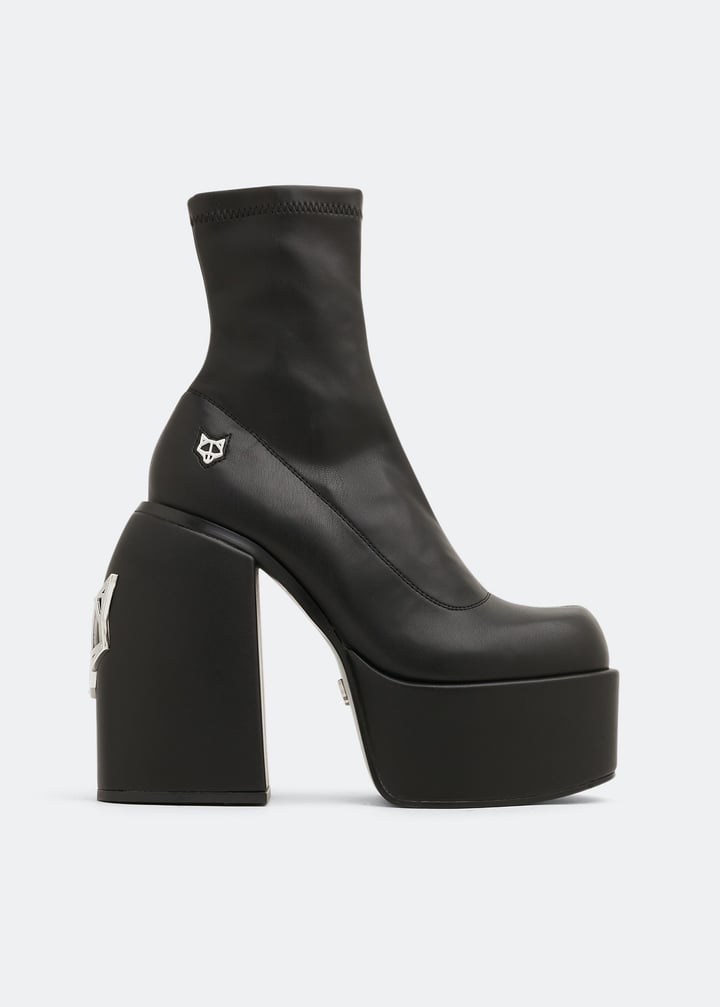 Naked Wolfe Sugar stretch boots for Women - Black in UAE | Level Shoes