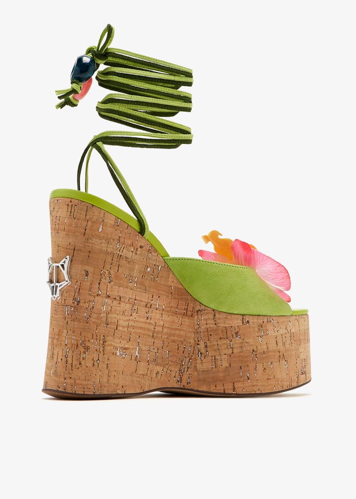 Naked Wolfe Sunflower wedge sandals for Women - Green in UAE