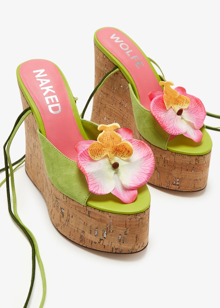 Naked Wolfe Sunflower wedge sandals for Women - Green in UAE