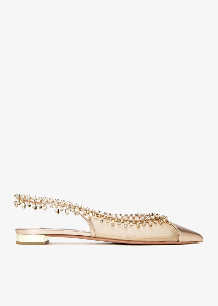 Aquazzura Temptation crystal ballet flats for Women