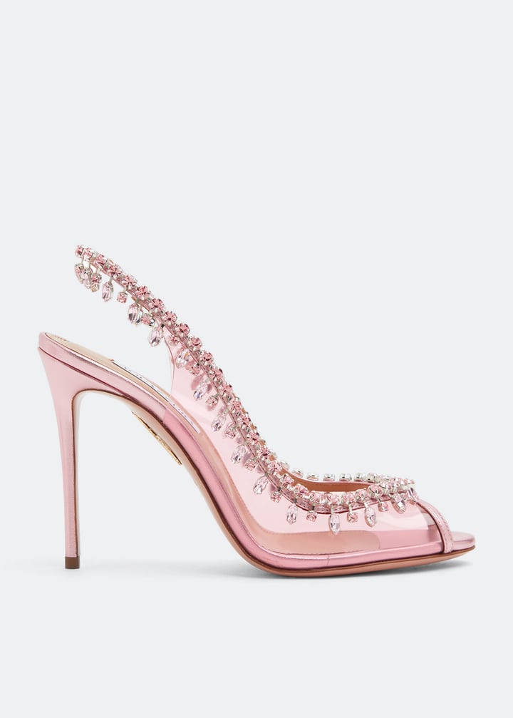 Aquazzura Temptation crystal sandals for Women - Pink in KSA
