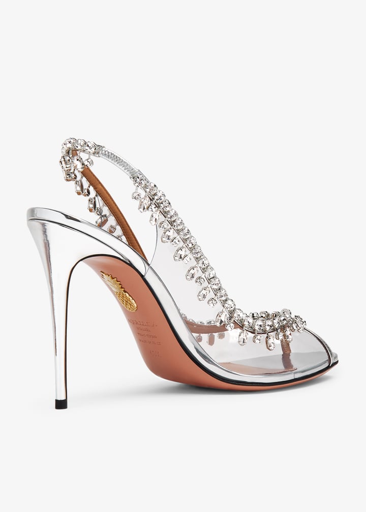 サンダル・ミュール Aquazzura TEMPTATION CRYSTAL SANDALS Aquazzura Temptation crystal sandals for Women - Pink in UAE