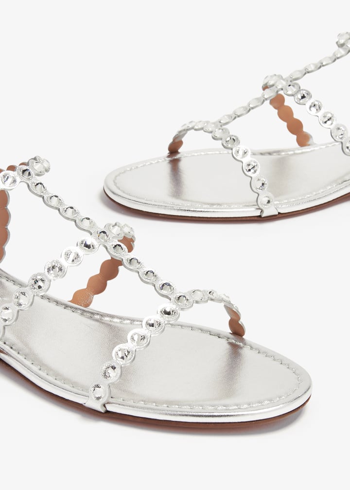 Aquazzura Tequila flat sandals for Women - Silver in UAE Aquazzura Tequila flat sandals for Women - Silver in UAE