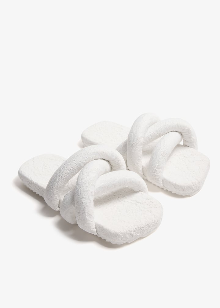 Yume Yume Tyre slide sandals for Women - White in UAE | Level Shoes