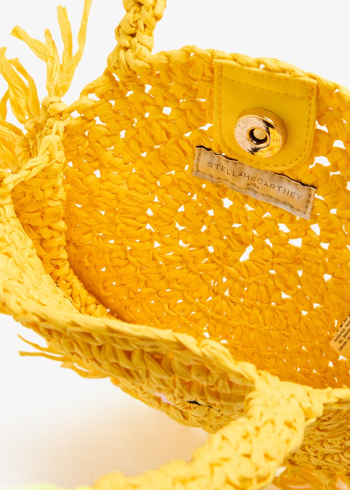 Stella McCartney Sunshine fringed basket bag for Girl - Yellow in