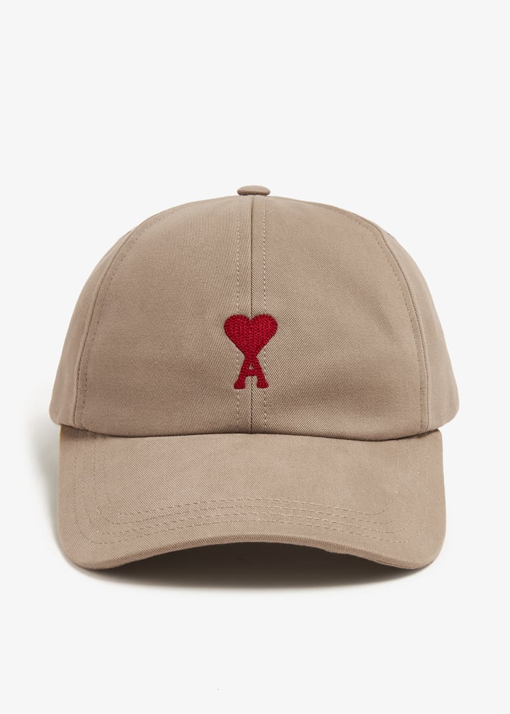 [AMI PARIS] アミ キャップ UCP006 AW0041 193 BEIGE 229- WHITE COFFEE Beige Cotton Ami De Coeur Embroidery Cap
