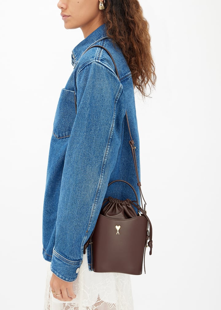 Ami Mini Paris bucket bag for Women - Brown in UAE | Level Shoes