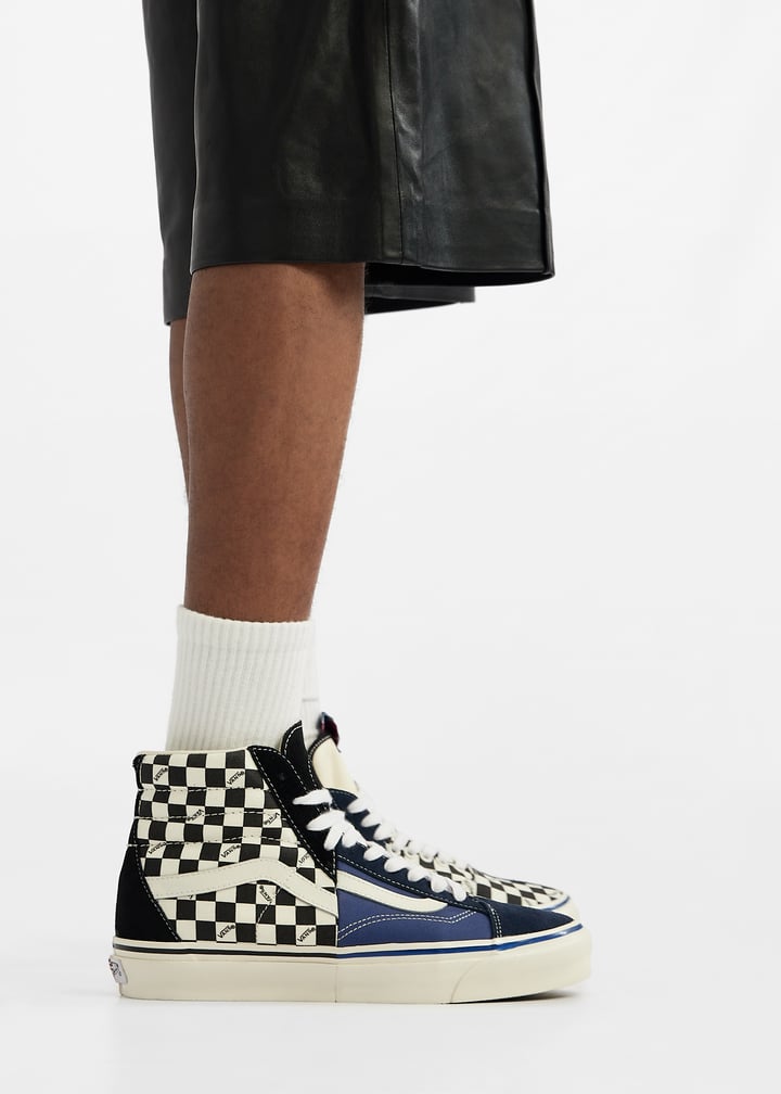 VANS★PREMIUM CLASH THE WALL SUEDE/CANVAS BLACK CHECKERBOARD Vans' New Clash the Wall Sneaker Is a Wild Skate Shoe Hybrid