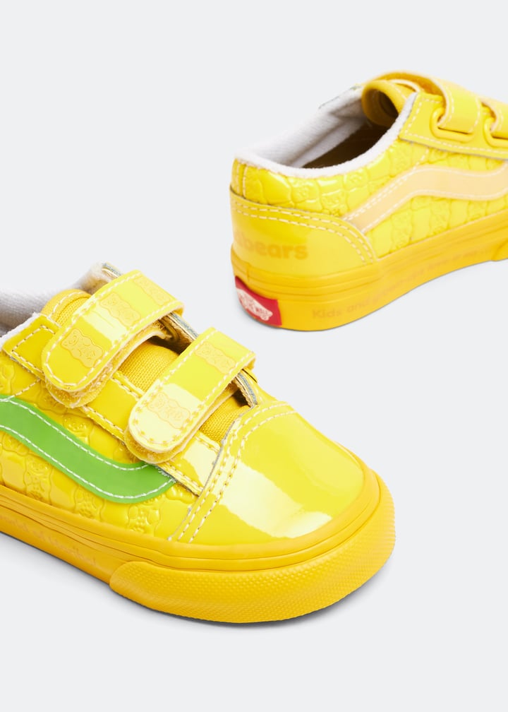 VANS x HARIBO OLD SKOOL V★ベルクロ★兼用★コラボ New Vans X Haribo Old Skool V Checkerboard Yellow Sneakers