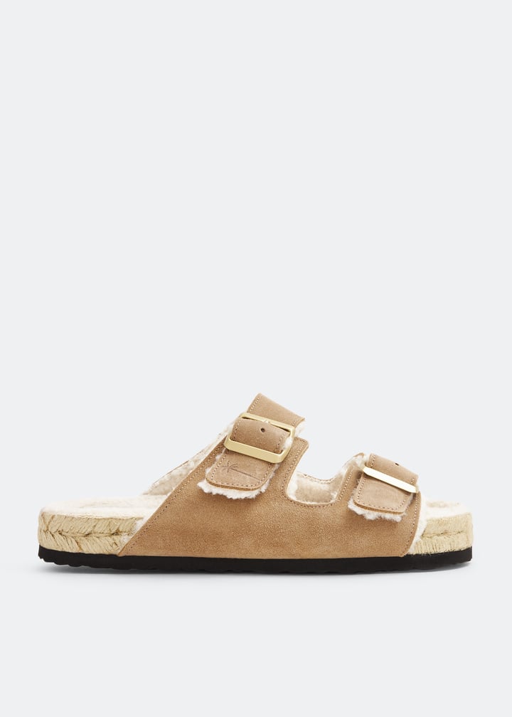 Manebí Nordic fur sandals for Women - Beige in Oman | Level