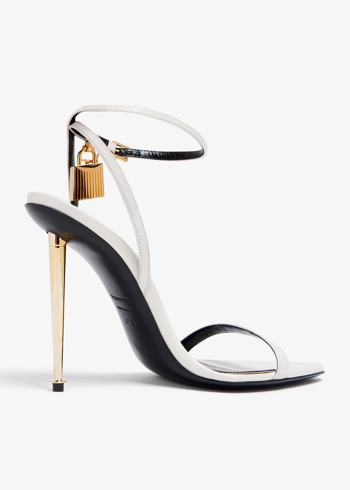 TOMFORD パドロック エンベリッシュ ヒール サンダル TOM FORD: ブラック Padlock Pointy Naked ヒールサンダル