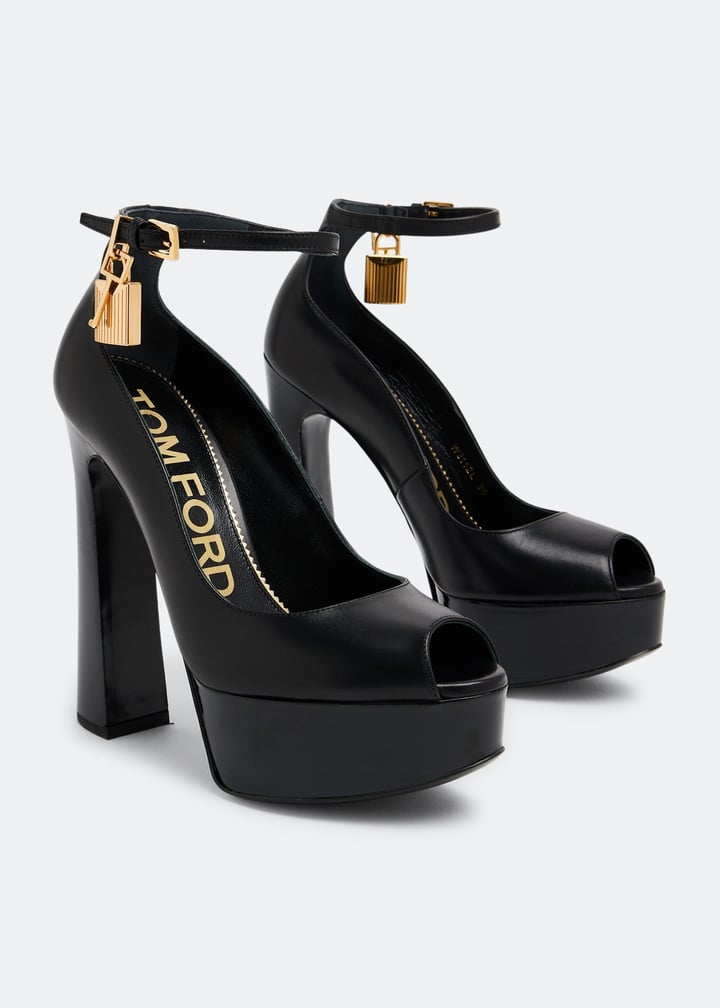 Peep toe platform pumps - Main Image