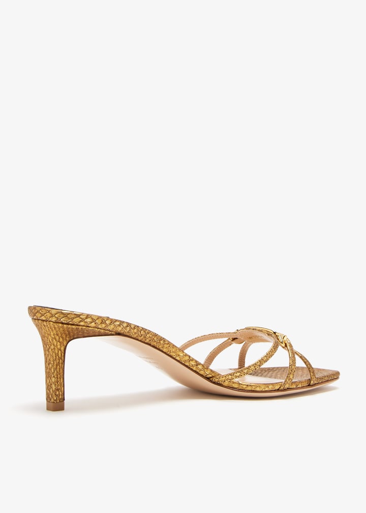 Tom Ford Logo mules for Women - Gold in UAE | Level Shoes