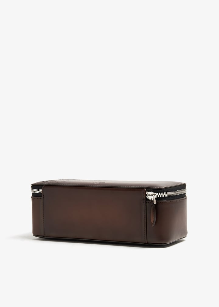 Berluti Scritto leather 3 watch case for Men - Brown in UAE