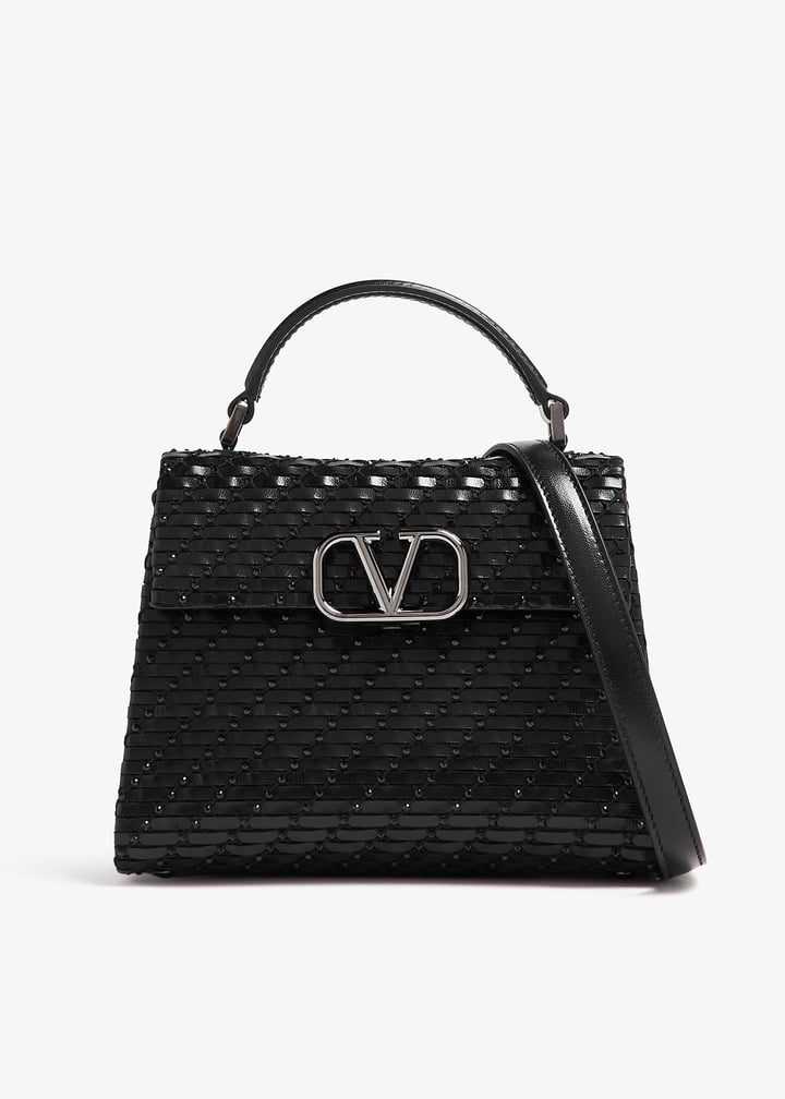 24AW new/VALENTINO GARAVANI VSLINGショルダーバッグ Bag VALENTINO GARAVANI VSLING テクスチャードレザー ミニ