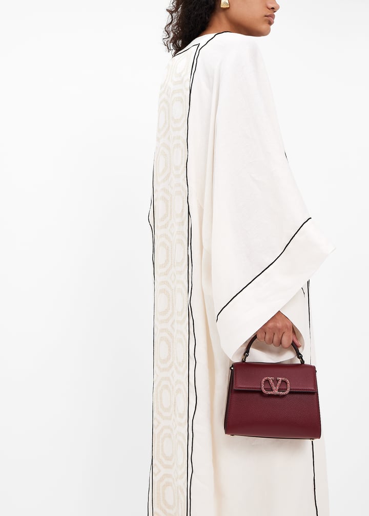 【関税＆送料込み】Valentino Garavani Burgundy And White Le Valentino Garavani Locò small shoulder bag for Women