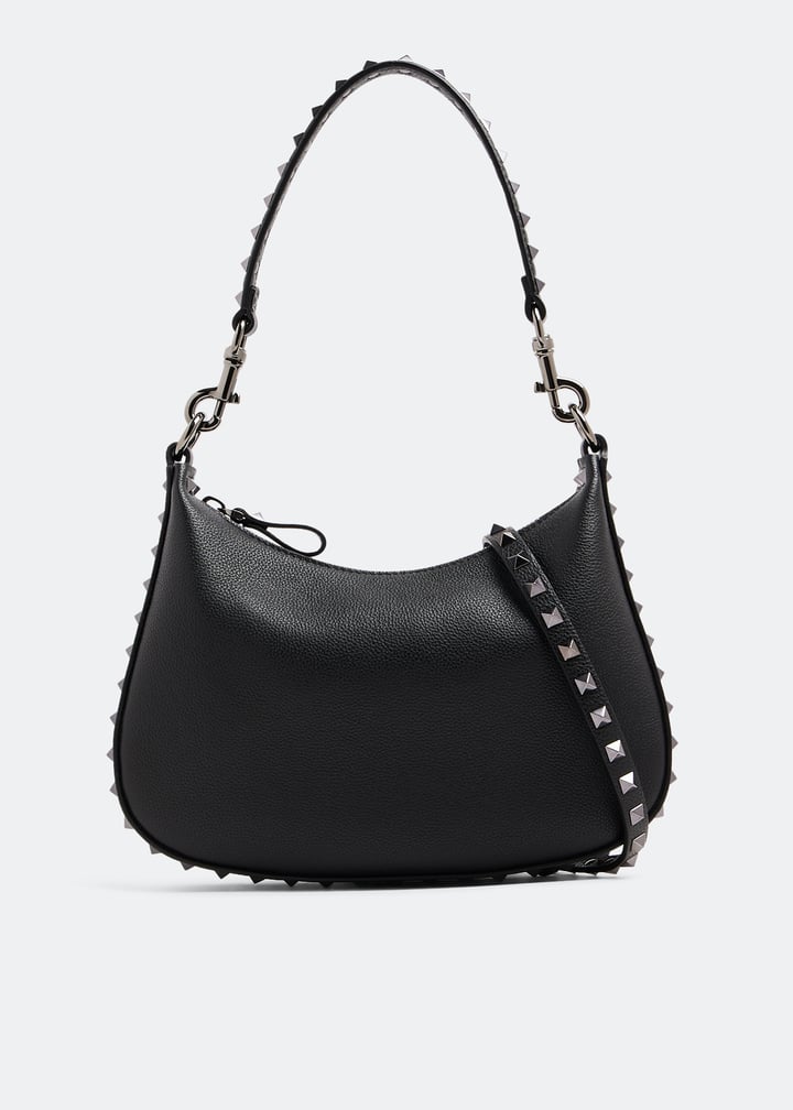 VIP価格.VALENTINO GARAVAN Borsa Hobo Rockstud 関税送料込 VALENTINO GARAVANI Small Stud Sign VLOGO Leather Hobo Bag