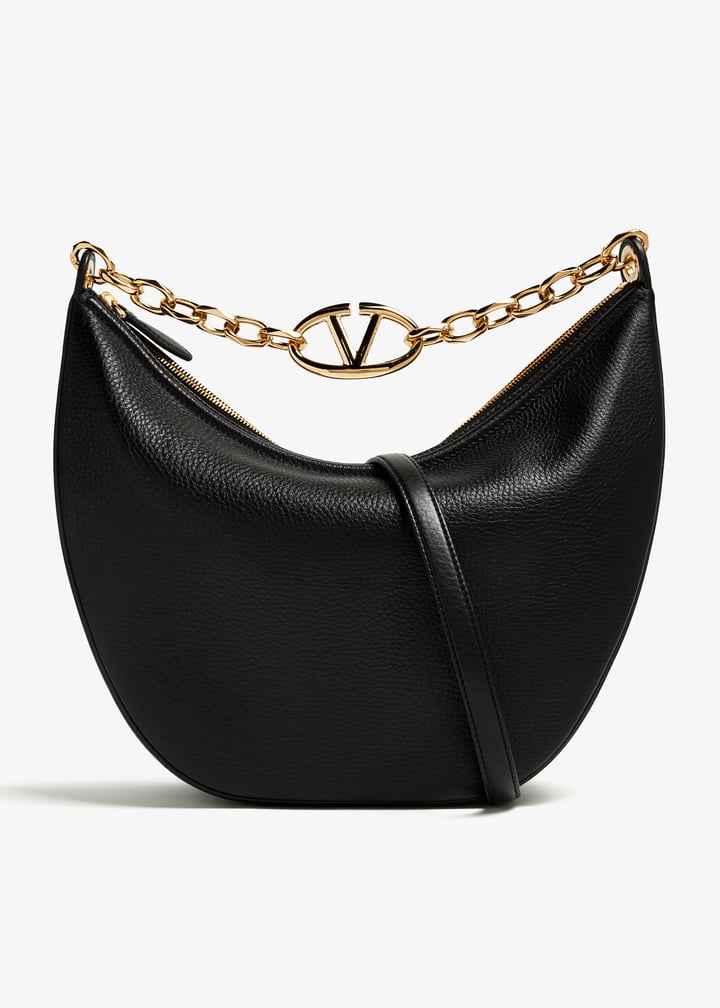 Valentino Garavani Vlogo Moon Medium Hobo Bag 関税・送料込 Vlogo Moon Medium Grainy Calfskin Hobo Bag With Chain for