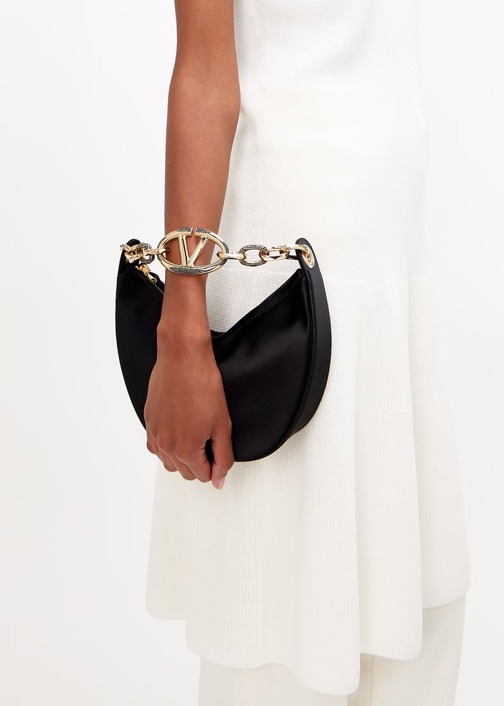 ヴァレンティノ Vlogo ムーン ブラック ミニ ホーボー バッグ Valentino Garavani - VLogo Moon leather hobo-bag black - The