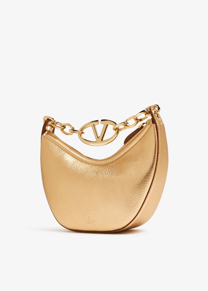 Valentino Garavani VLogo Moon mini hobo bag for Women - Gold